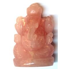 Rose Quartz Stone Ganesh