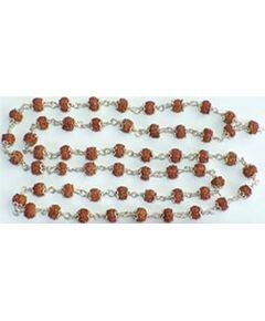 Five Face Mala 54+1 beads Silver setting