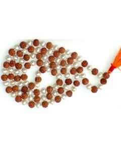 Rudraksha and Pearl Mala