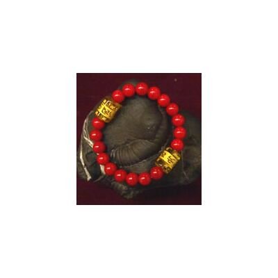 Om mani Padme Coral Bracelet